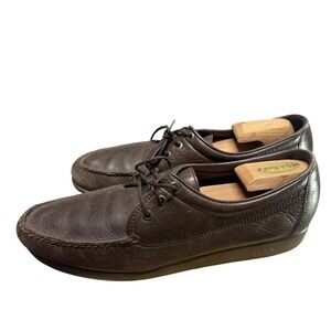 SAS Bout Time Shoes Mens Size 12.5 Brown Leather Moc Toe Comfort Walking Lace Up